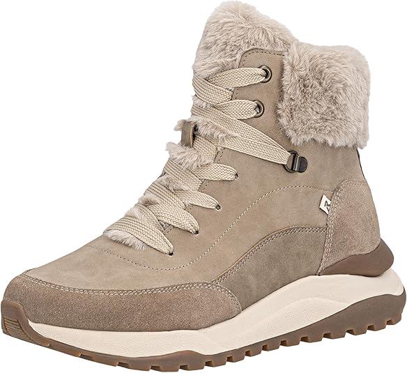 Rieker Dames X8611 veterlaarzen, beige, 38 EU, beige, 38 EU