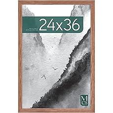 Americanflat 24x36 Poster Frame with Polished Plexiglass - Epic Collection - Gallery Wall Frames with Engineered Wood - Wide Photo Frame for Wall Display - Natural Oak