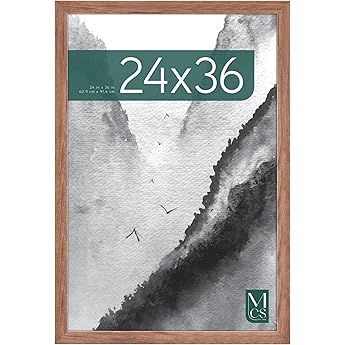 Americanflat 24x36 Poster Frame with Polished Plexiglass - Epic Collection - Gallery Wall Frames with Engineered Wood - Wide Photo Frame for Wall Display - Natural Oak