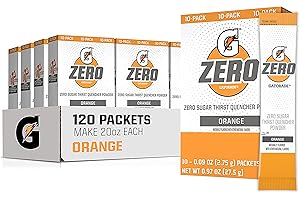 G Zero Powder, Orange, 0.10oz Packets, (120 ct), Pack of 12