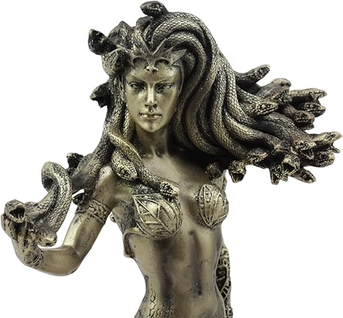 Miniatura 7 de Ebros Mitología griega El hechizo seductor de Medusa Estatua de 8 pulgadas de alto tentación de la diosa demoníaca Medusa Gorgonic Sister Figurine