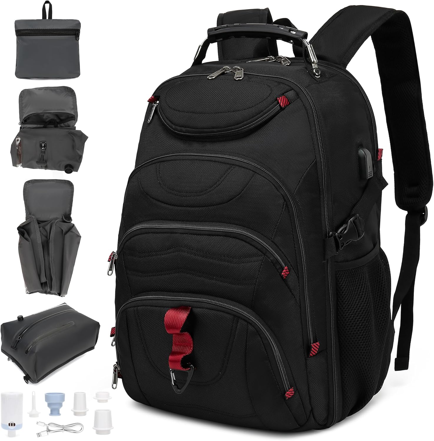 Boavan Vacuum Seal Backpack for Travel with Pump, 55L Large