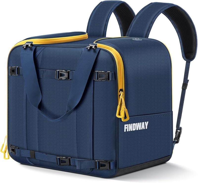 findway Ski Boot Bag, 55L Ski Boot bag Backpack 1680D Waterproof for Skis, Ski Helmet, Ski Boots, Snowboard & Accessories