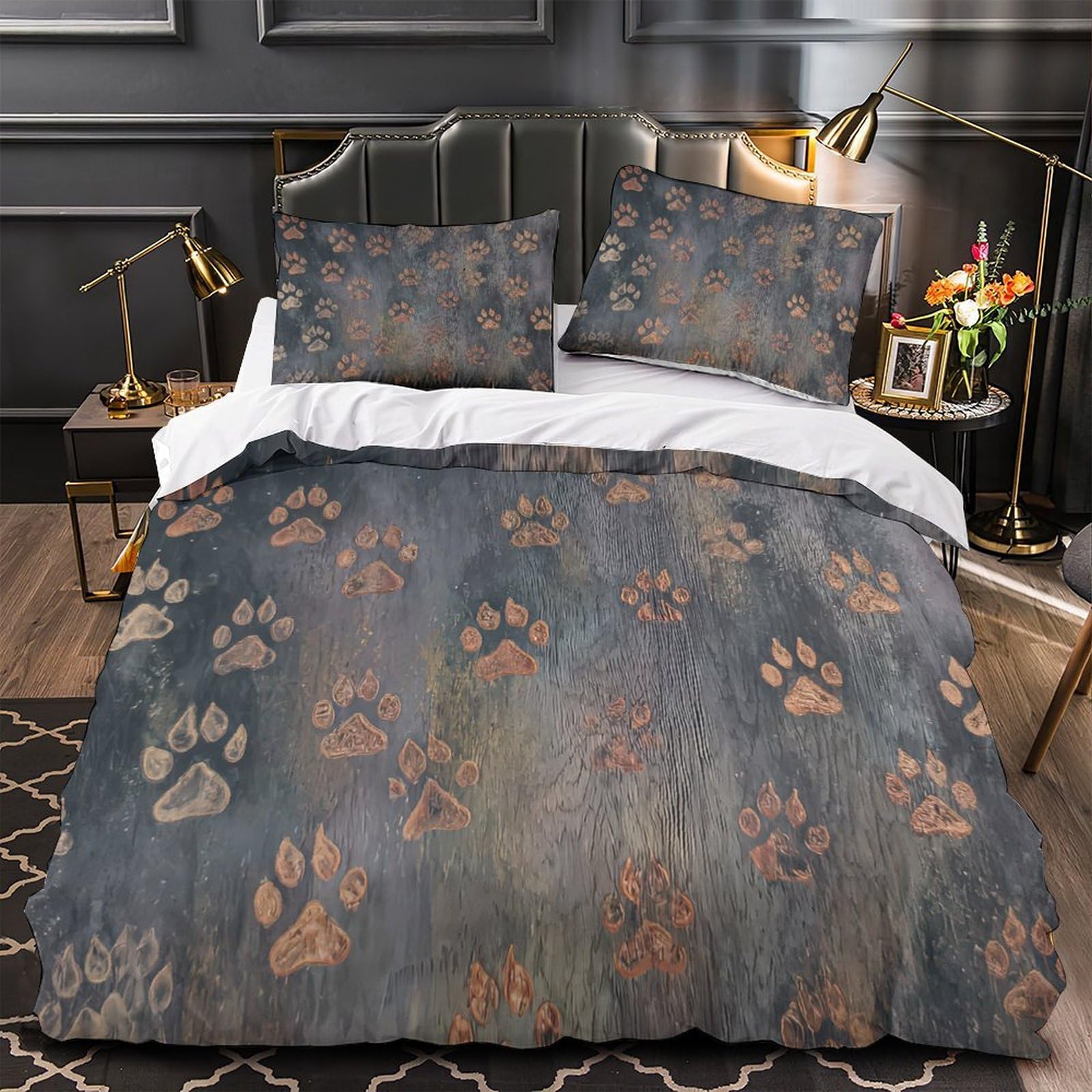 Housse de couette Pharaon effet 3D parure de lit抗皱 ultra douce 200x200
