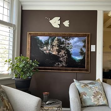 Samsung The Frame TV Bezel/Mounts Antique Gilded Walnut ONLY with Samsung The Frame TV 75