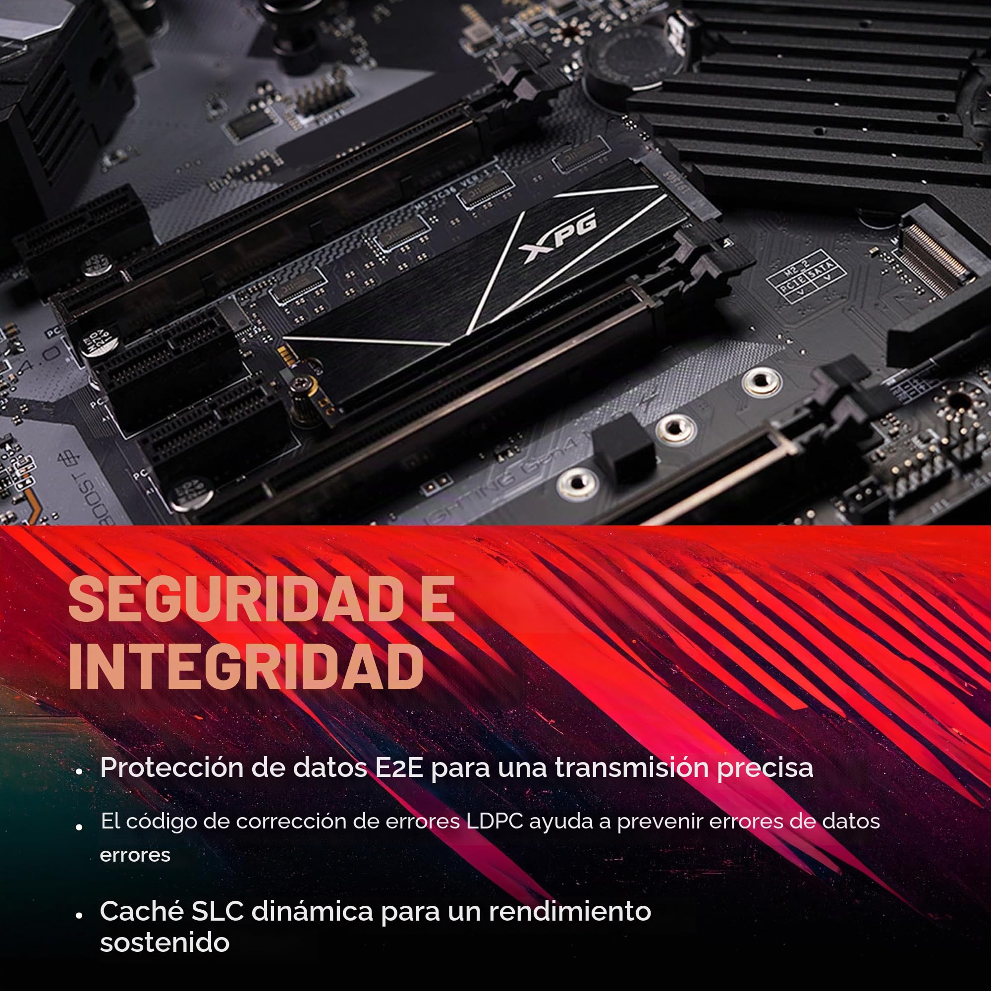 ADATA Unidad de Estado sólido XPG GAMMIX S70 Blade 2 TBPCIe Gen4x4 M.2 2280 High-End-Gaming, Black