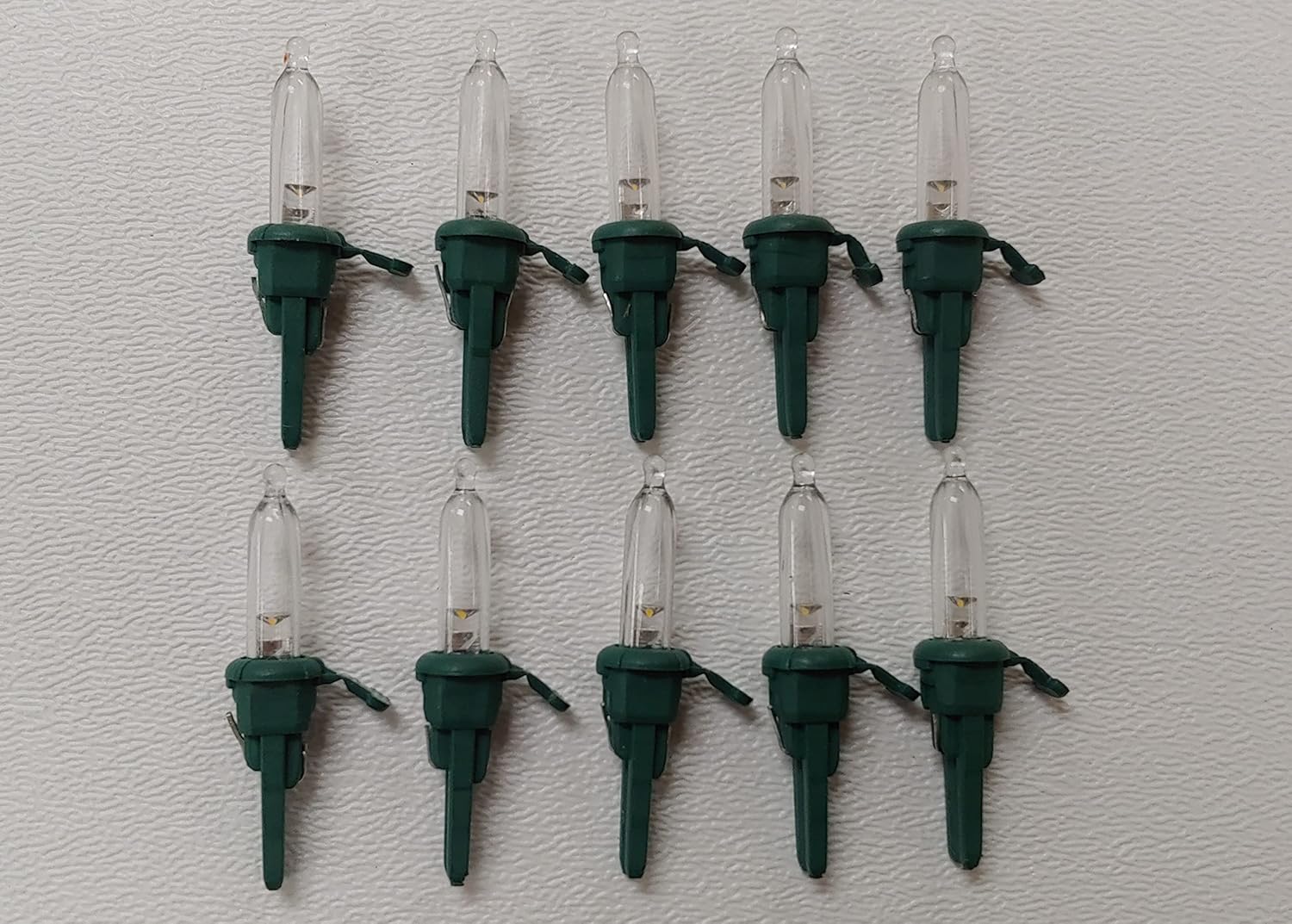 10 LED Clear 3.4 Volt .068 Watt Mini Bulb Christmas Light Bulbs Tree Light Replacement Indoor Outdoor