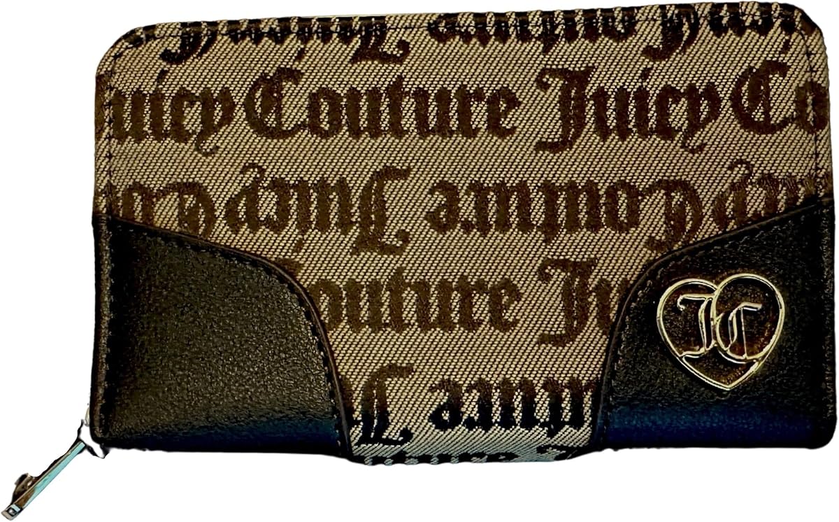 Juicy Couture Call It A Classic Bifold Wallet Taupe Dark Brown