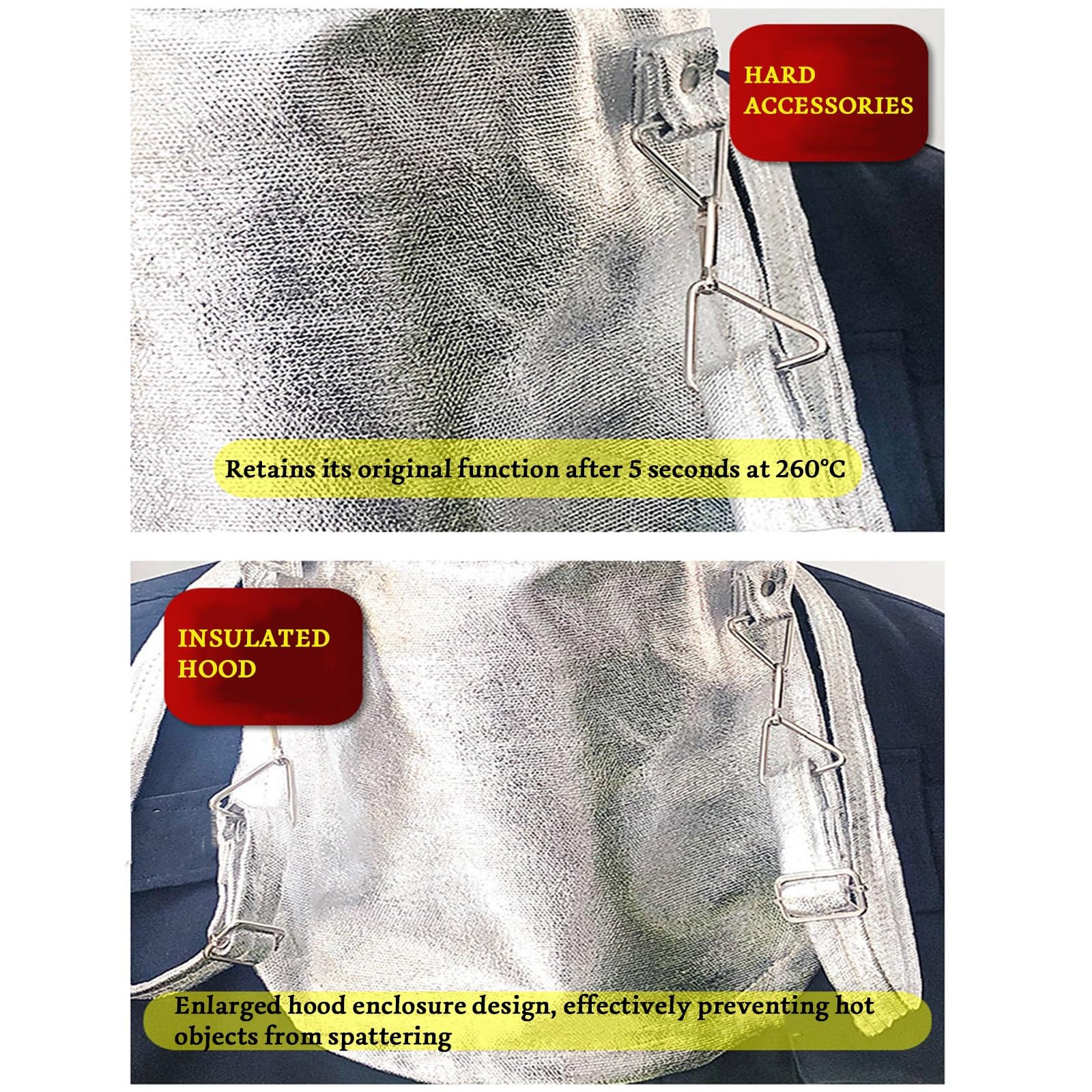 Traje Anti Radiación Térmica 500℃ Traje Ignífugo De Papel De Aluminio Compuesto Conjunto De Protección Térmica Uniforme Ignífugo