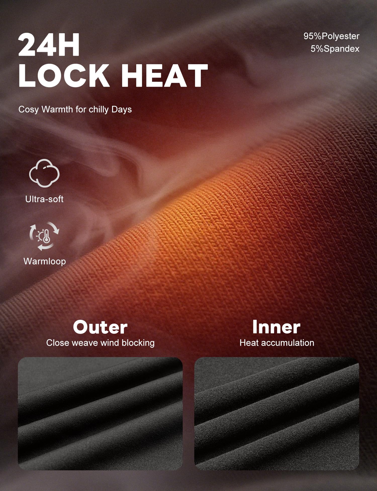 KLVEE Thermal Underwear for Women Long Johns with Fleece Lined Base Layer Womens Thermals Top and Bottom Set Cold Weather