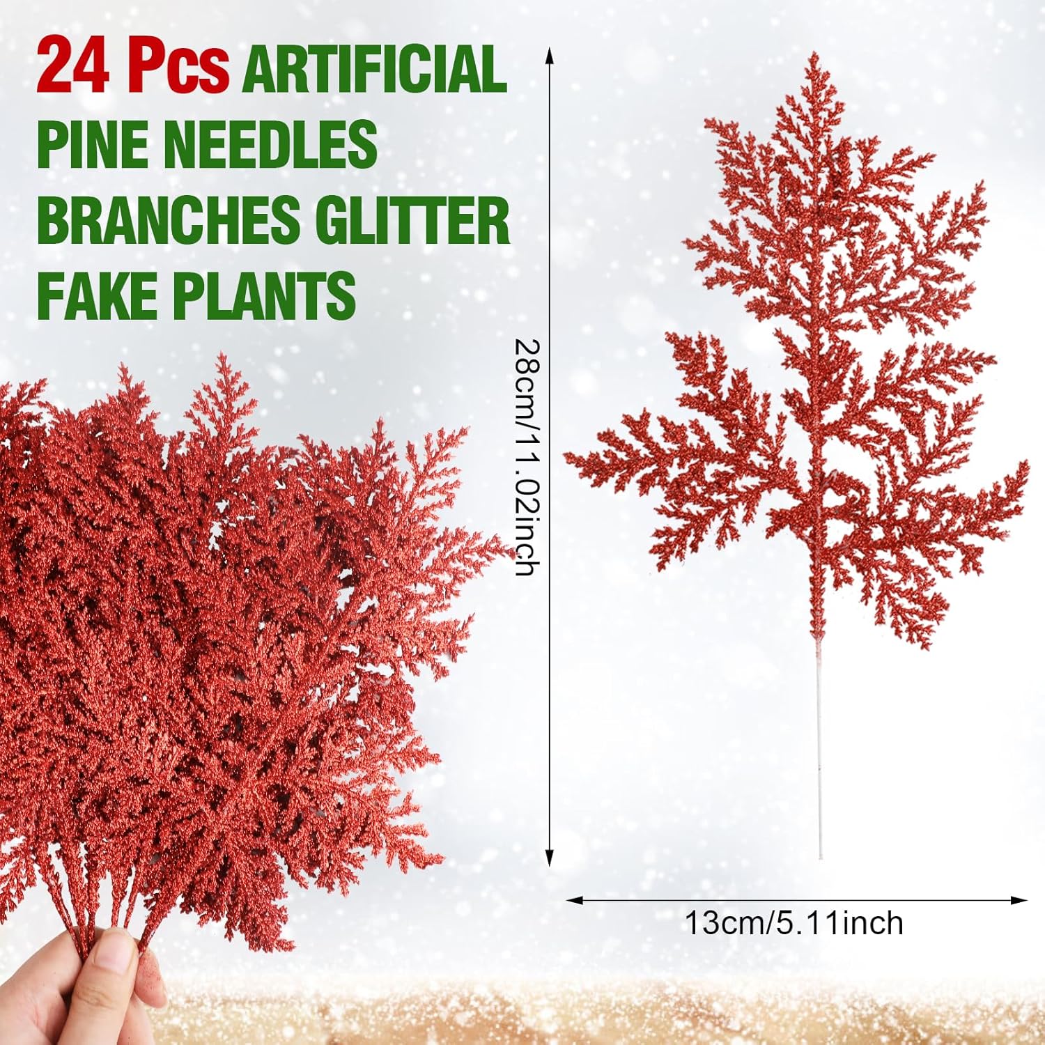 Lorigun 30 Ramas De Relleno De árbol De Navidad Con Purpurina, Púas De  árbol De Navidad, image size:1500x1500