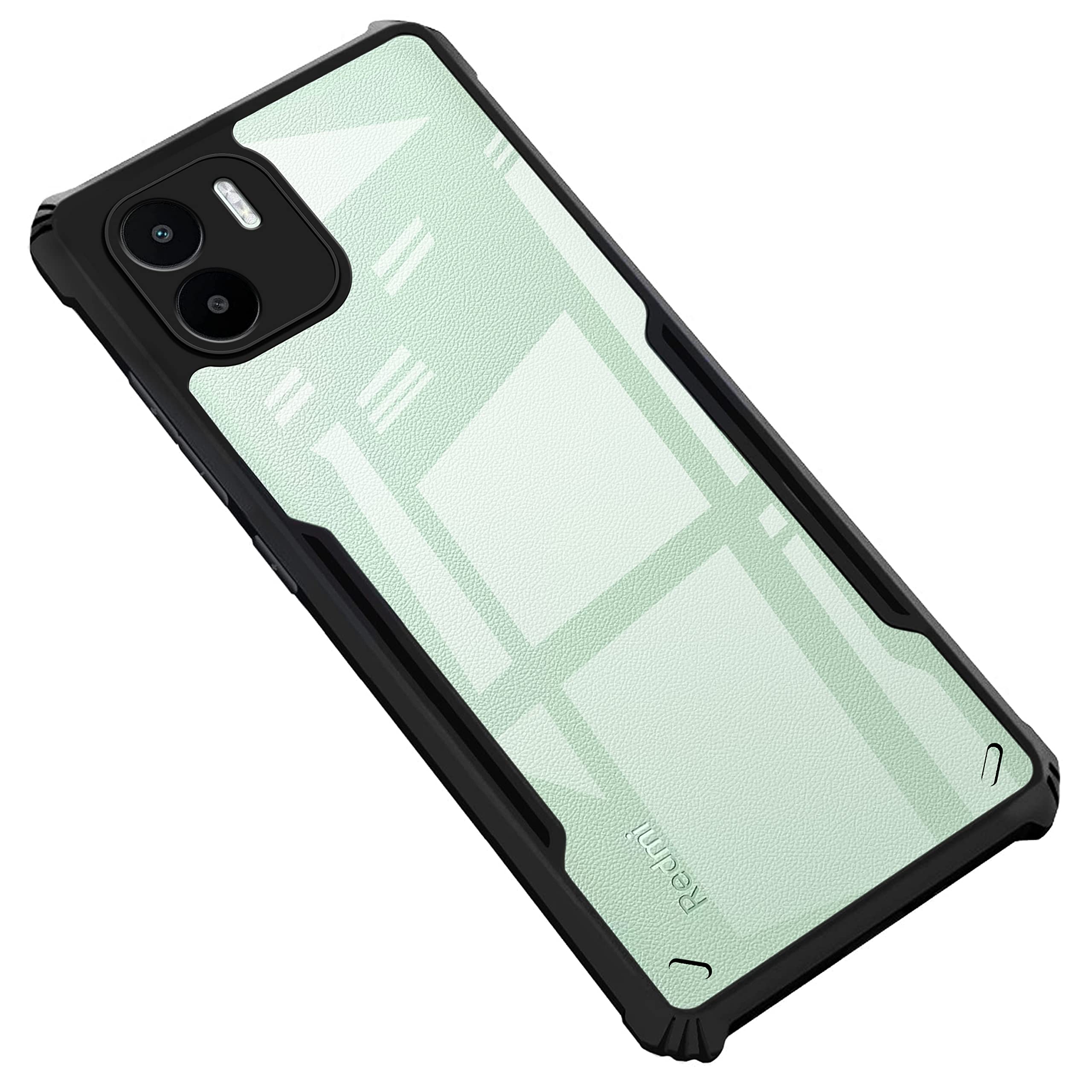 Zapcase Back Case Cover for Mi Redmi A2 | Compatible for Mi Redmi A2 Back Cover | Clear Case with Camera Protection | (TPU + PC | Matte Black)