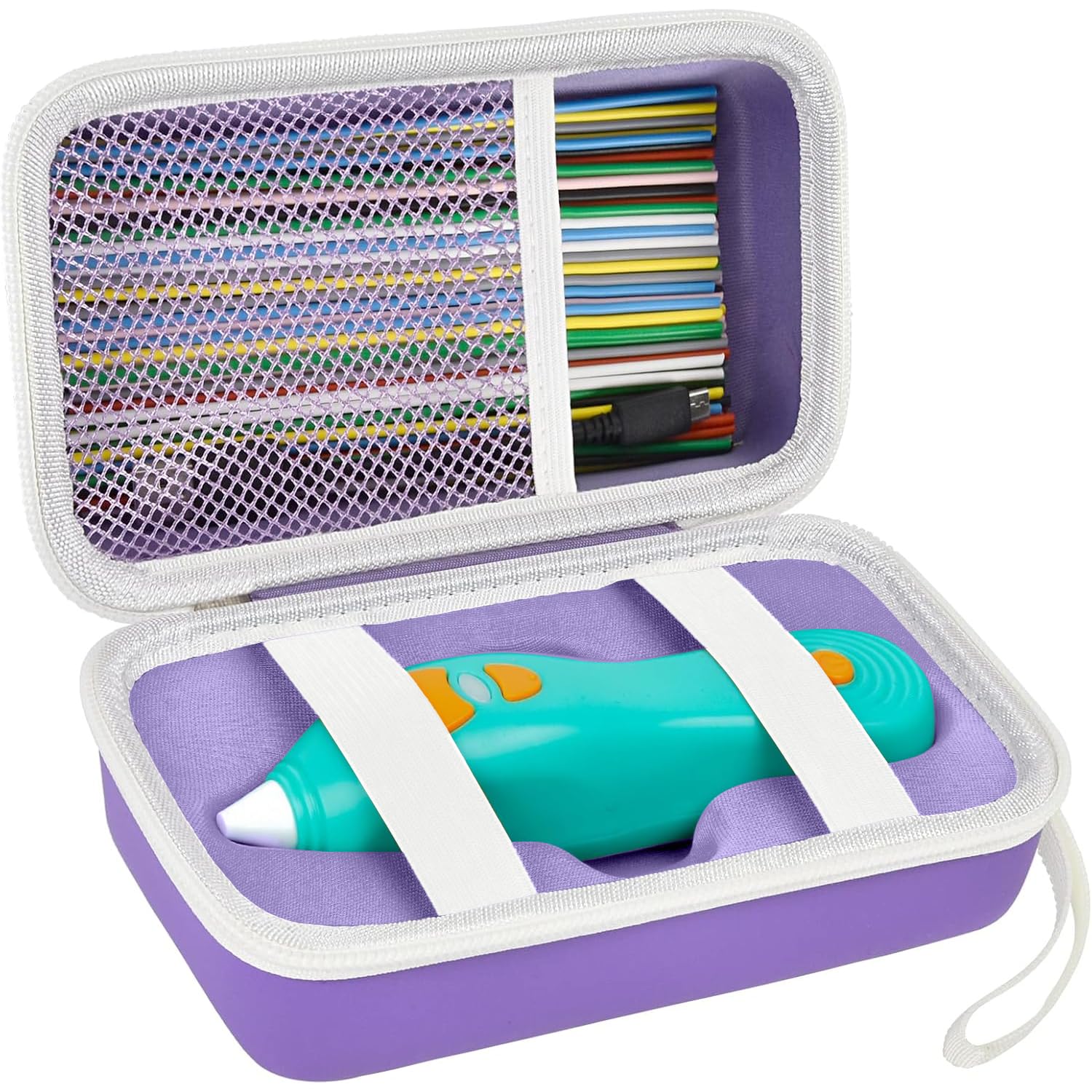 ANKHOH Case Compatible with 3Doodler Start+ Essentials (2023) for 3D Pen Set for Kids, Storage Organizer Holder for Printing Filament Refill and USB Charger (Box Only)