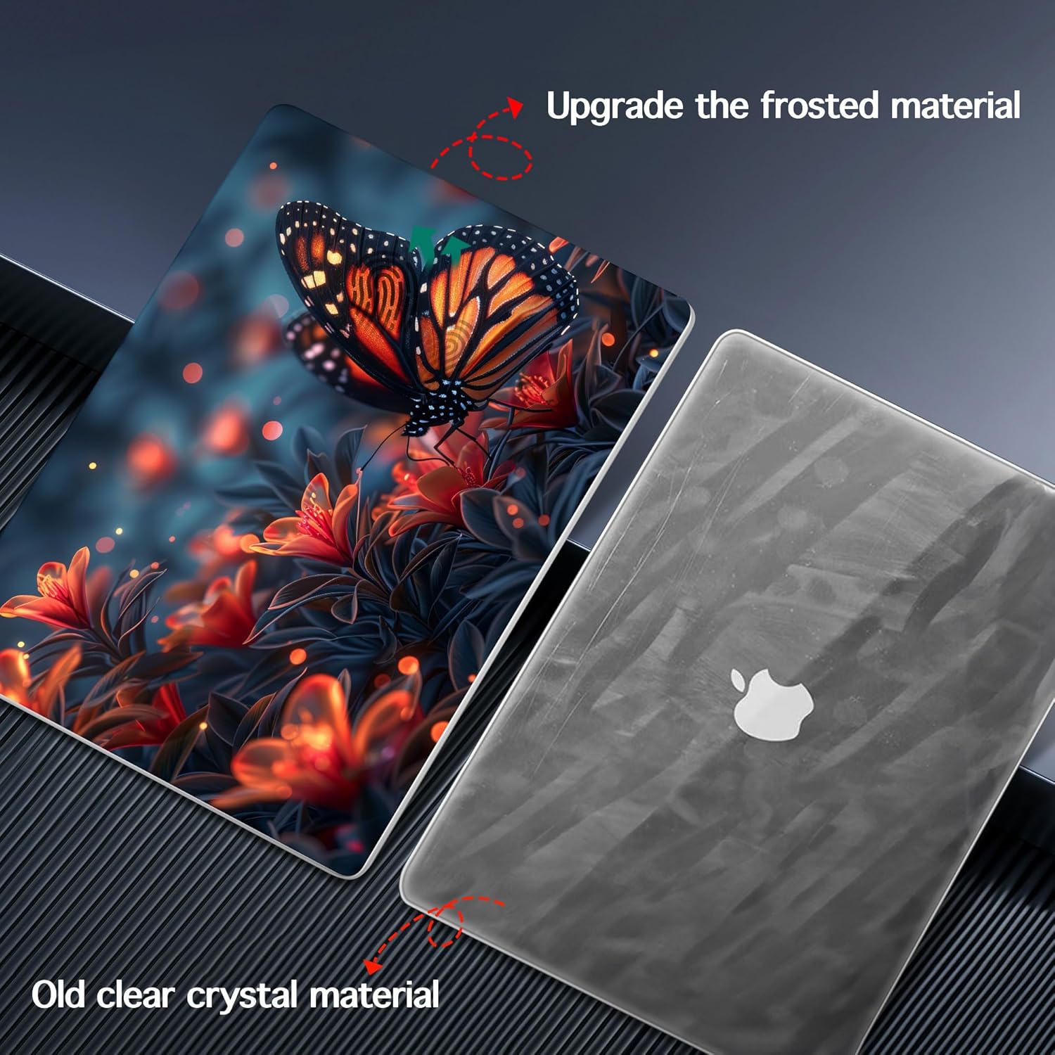 for MacBook Pro 16 inch Case M1 M2 M3 M4 M5 Pro/Max with Liquid Retina XDR, Release 2021-2025 2026 A3429 A3428, Hard Shell Case with Screen Protector & Keyboard Cover, Butterflies Flowers