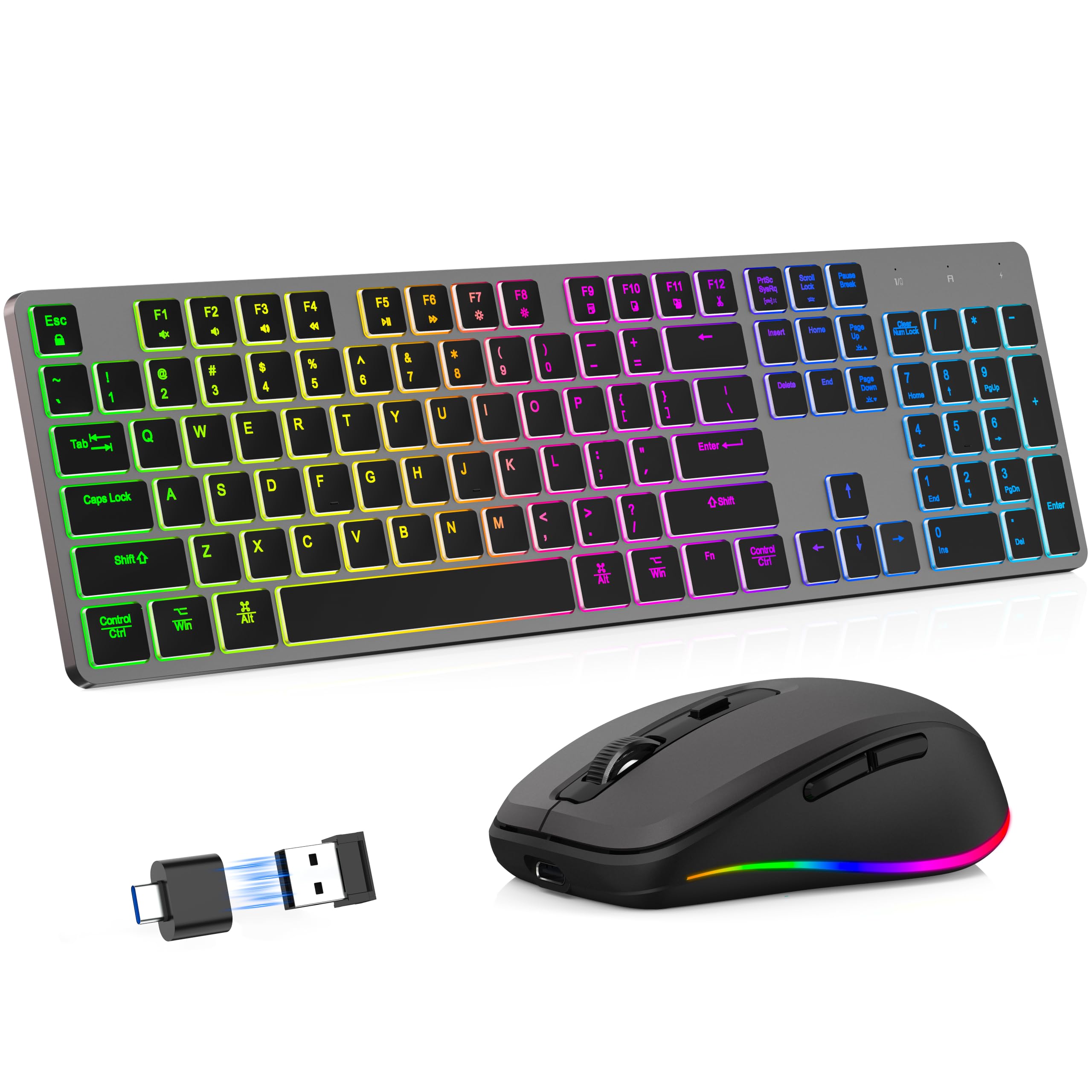 Amazon.com: Wireless Keyboard and Mouse Combo, 2.4G Rechargeable