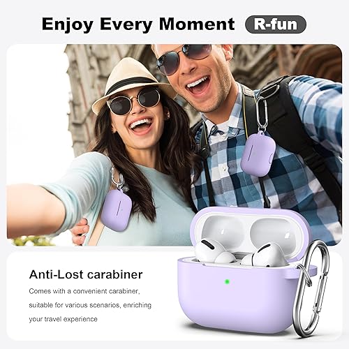 Miniatura 186 de R-fun Funda compatible con AirPods Pro de 2ª/1ª generación con kit de limpieza, silicona protectora completa compatible con funda de carga Apple
