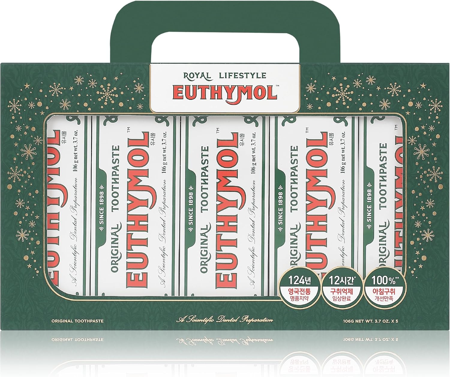 EUTHYMOL Original Toothpaste (Package, 3.7fl oz, Pack of 5