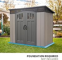 Vista 7 de LIFETIME Cobertizo de almacenamiento moderno para exteriores de 8 x 5 pies