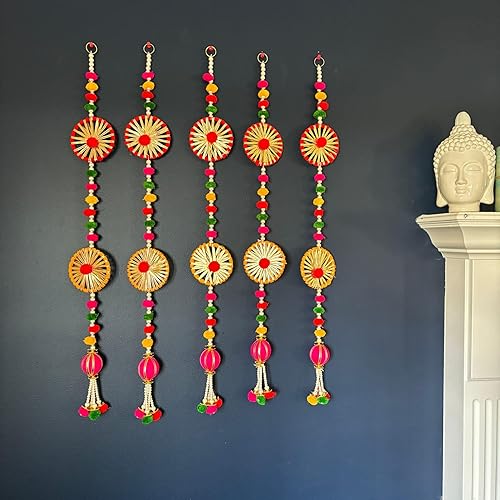 Miniatura 5 de LOVENSPIRE Telón de fondo de pared de 2 cuerdas, decoración de Diwali, decoración de boda, decoración de Diwali, fondo Diwali, decoración de pared,