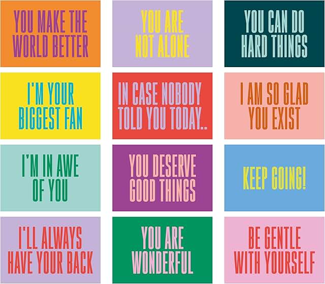 Encouragement Card Pack - Set of 24 - Bold Bright Modern - Spirituality ...