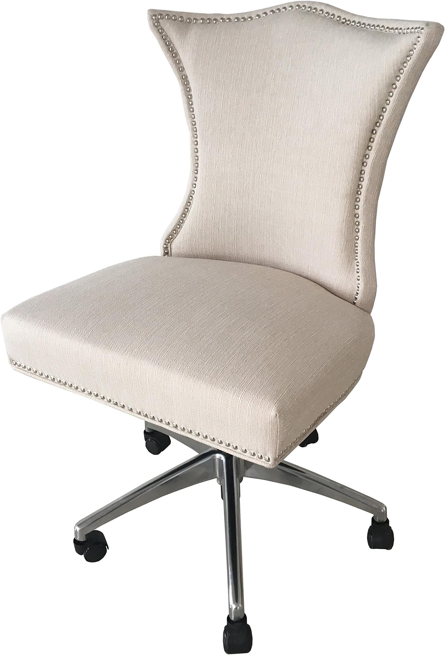 HD Couture Linda Cream Stallion Linen Office Chair