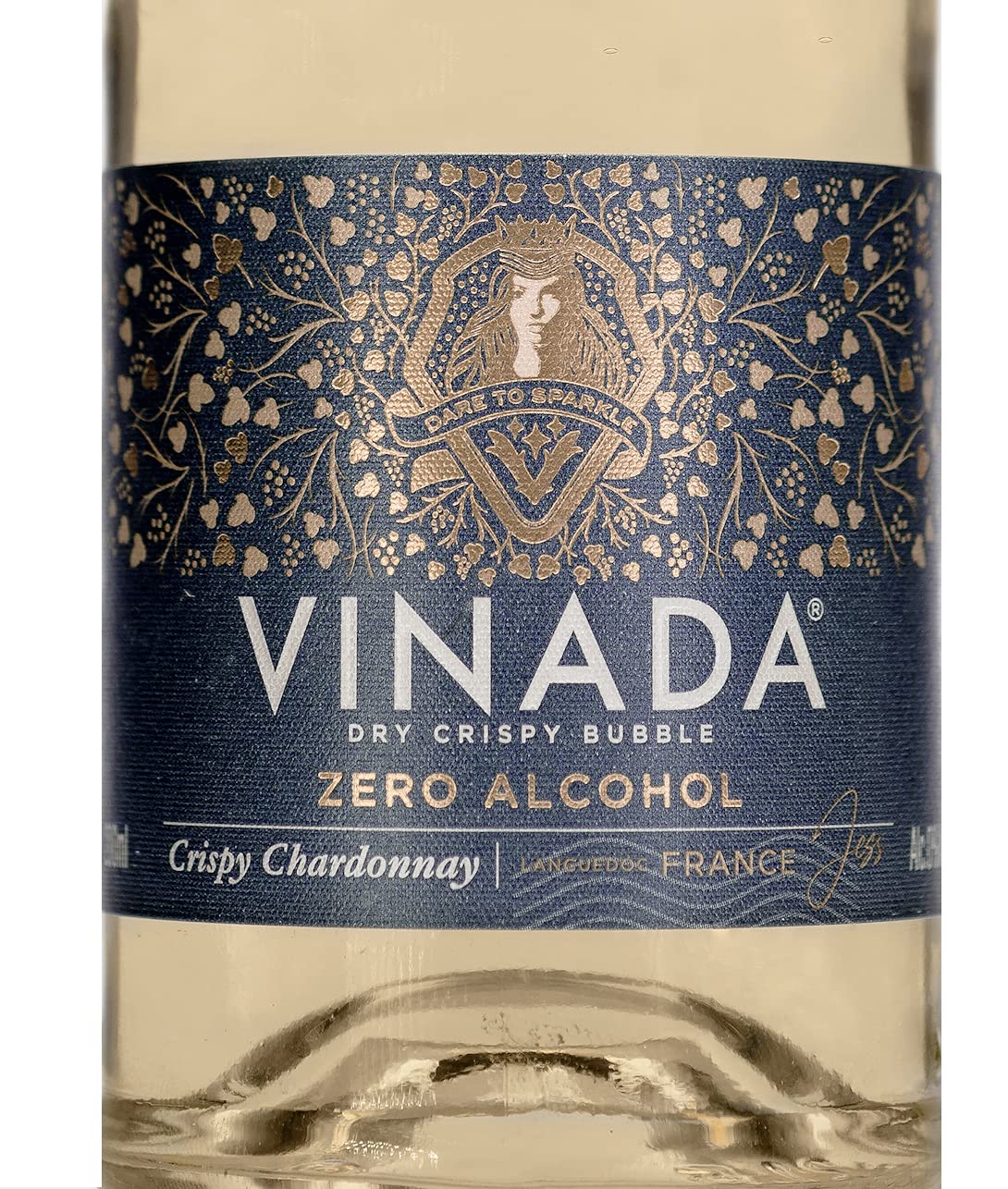 VINADA - Crispy Chardonnay Mini - Zero Alcohol Wine - 200 ml (24 Glass Bottles)