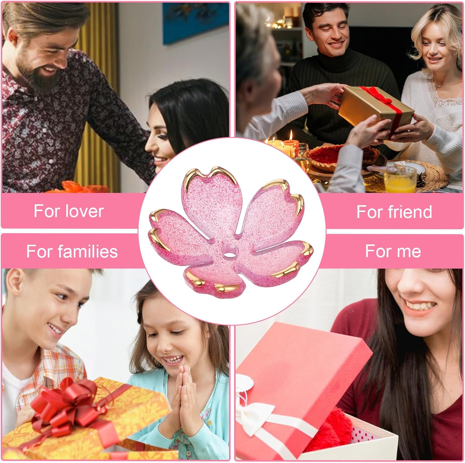 100 Pcs Cherry Blossom Beads, Gold-Plated Acrylic Spacer Beads 5-Petal Floral Charms for Jewelry Making Earrings Necklace Women Adults DIY Crafts - Image 7