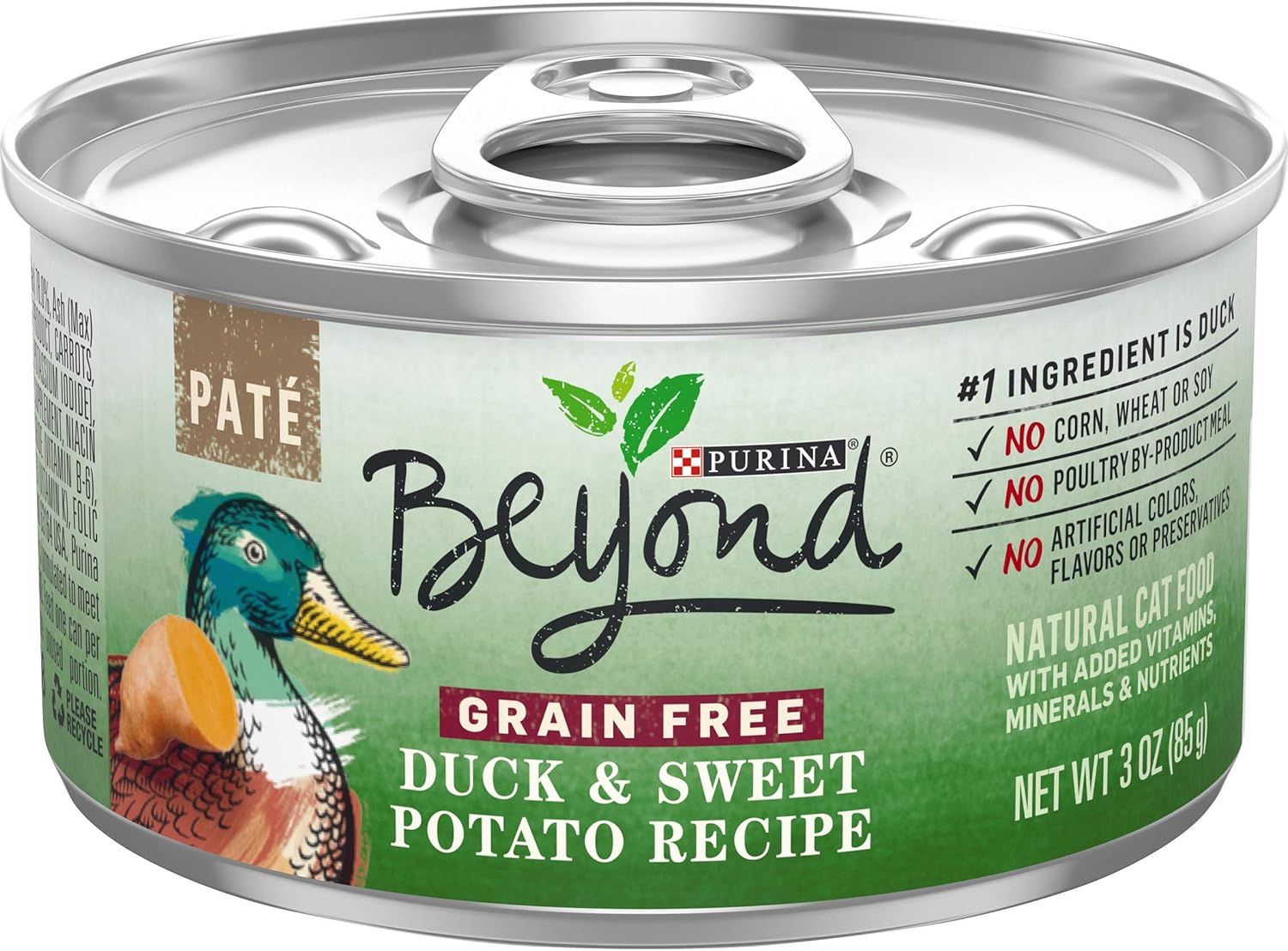 Purina Beyond Grain Free, Natural Pate Wet Cat Food, Grain Free Duck & Sweet Potato Recipe - (12) 3 oz. Cans : Everything Else