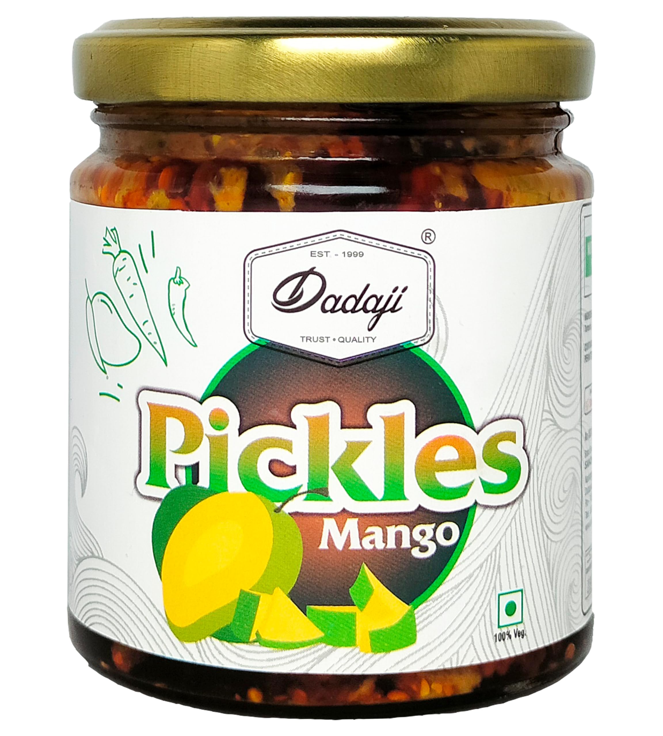Dadaji Mango Pickle - Aam ka Achar, Spicy and Tangy, 400gm (Pack of 2, 200g each) (B0D6G47XGX) Amazon Price History, Amazon Price Tracker