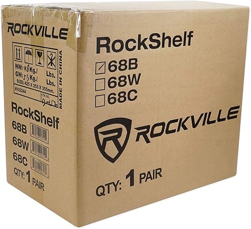 Miniatura 7 de Rockville Par RockShelf 68B V2 400W Negro 6.5" Altavoces para estantería en casa, 8 ohmios, altavoces Kevlar, tweeters de cúpula de seda, montaje