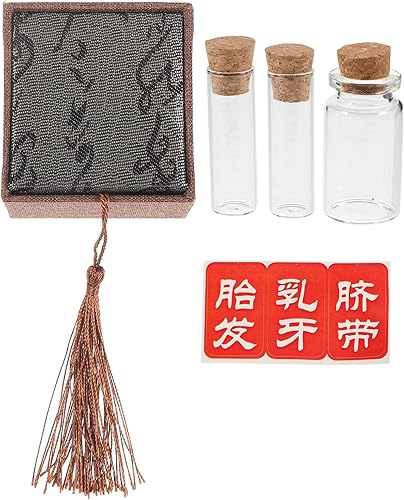 Miniatura 1 de HOMSFOU 1 juego de caja de almacenamiento lanugo titular de dientes perdidos soporte de dientes de recuerdo umbilical contenedor de madera de