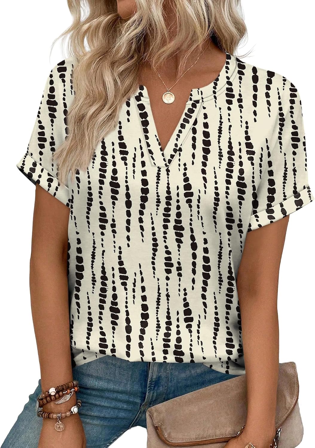 WIHOLL Womens Blouses Spring Tops Short Sleeve Shirts Dressy Casual Summer Vacation Fashion Clothing 2026 image 2