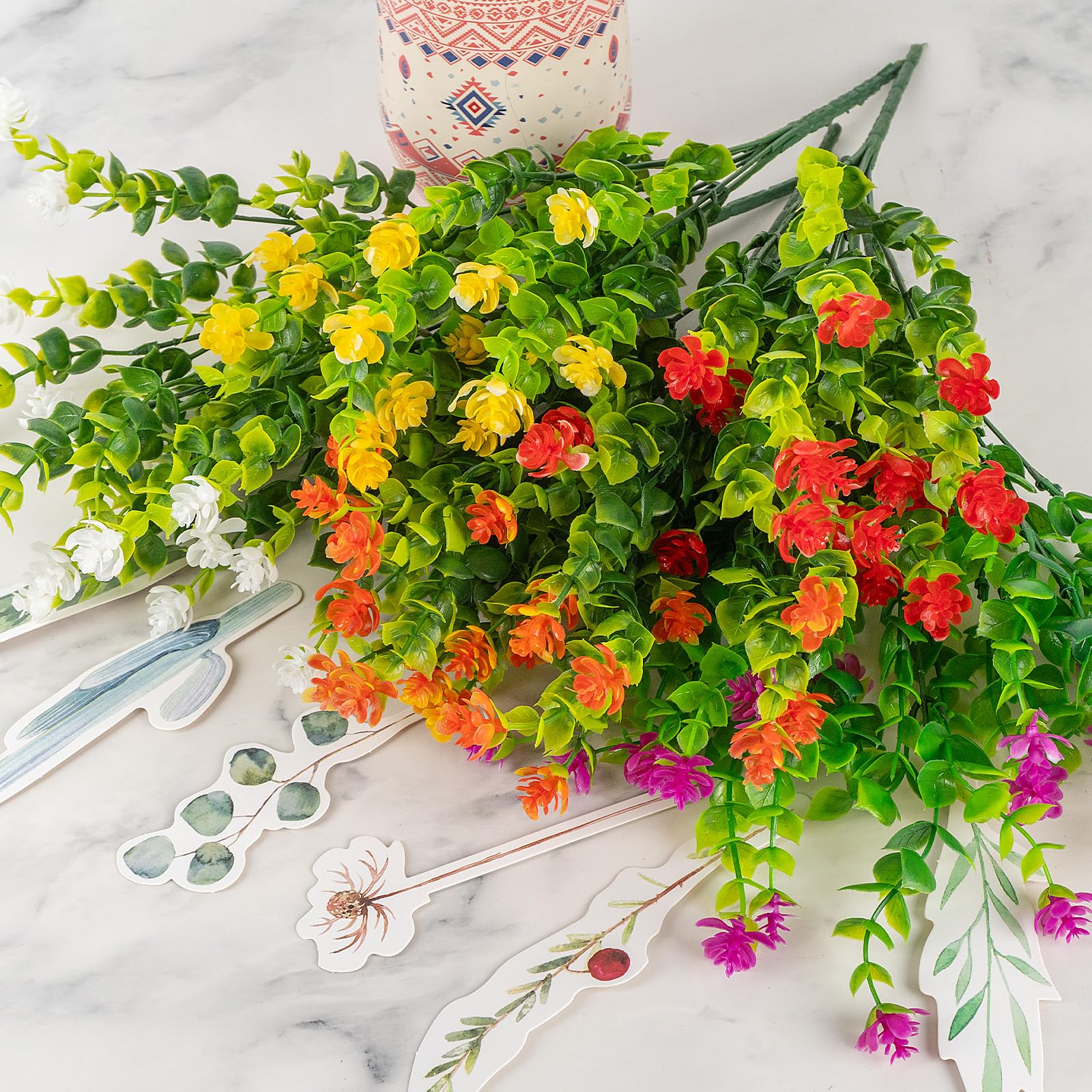 AIOR 10 Bundles Artificial Flowers Artificial Bushes - Image 3