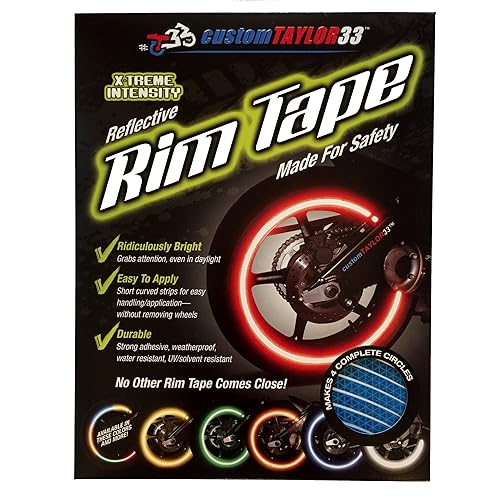 Miniatura 10 de customTAYLOR33 Cintas reflectantes de alta intensidad para llantas de seguridad con derechos de autor, 17 pulgadas
