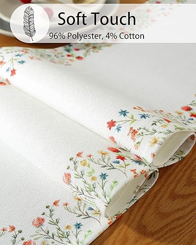 Miniatura 6 de Camino de mesa de verano de 72 pulgadas de largo, decoración de verano con acuarela, flores silvestres, decoración de mesa de comedor de temporada