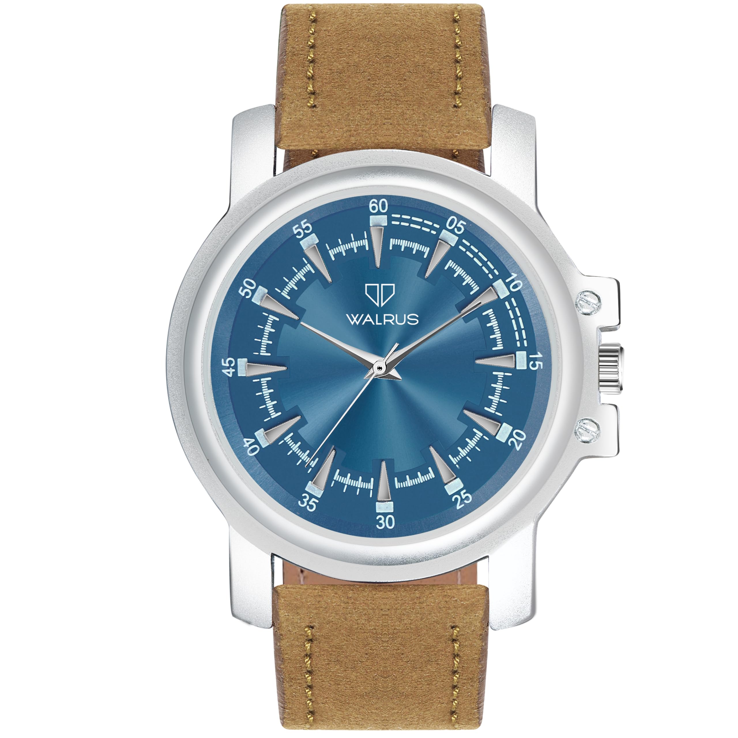 Walrus Urban Series Blue Dial 38.5mm Men’s Watch, Tan Vegan Leather Strap 22mm, Stylish & Modern Style | Old Money Style Watch | Perfect for Formal and Casual Wear- Perfect for Gift (B0D9QXMW75) Amazon Price History, Amazon Price Tracker