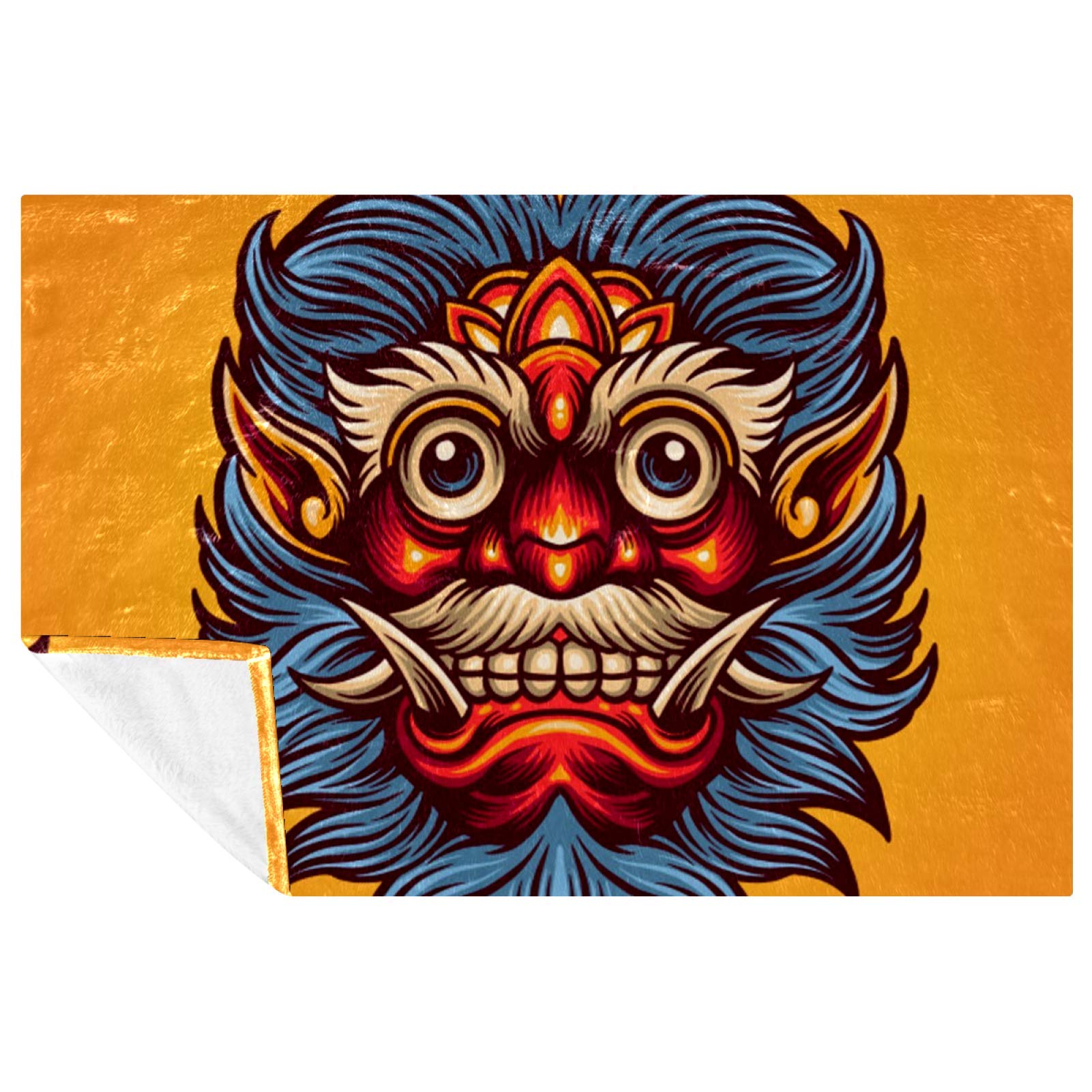 Couverture douce chaude Satan contre le froid sur le canapé
