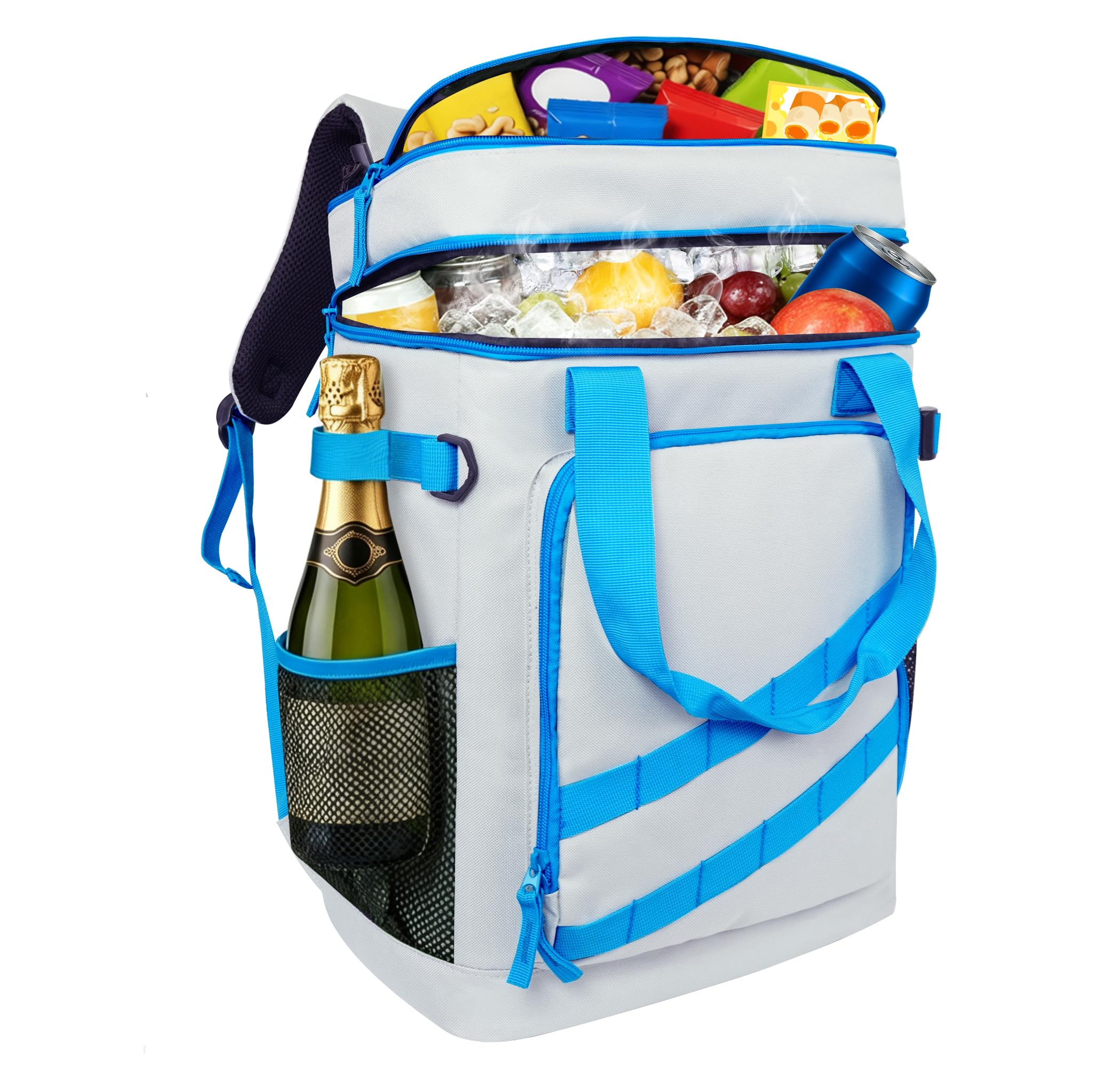 Sac à dos isotherme 40 l, léger, avec décapsuleur, pour la plage, les voyages, le camping et le déjeuner