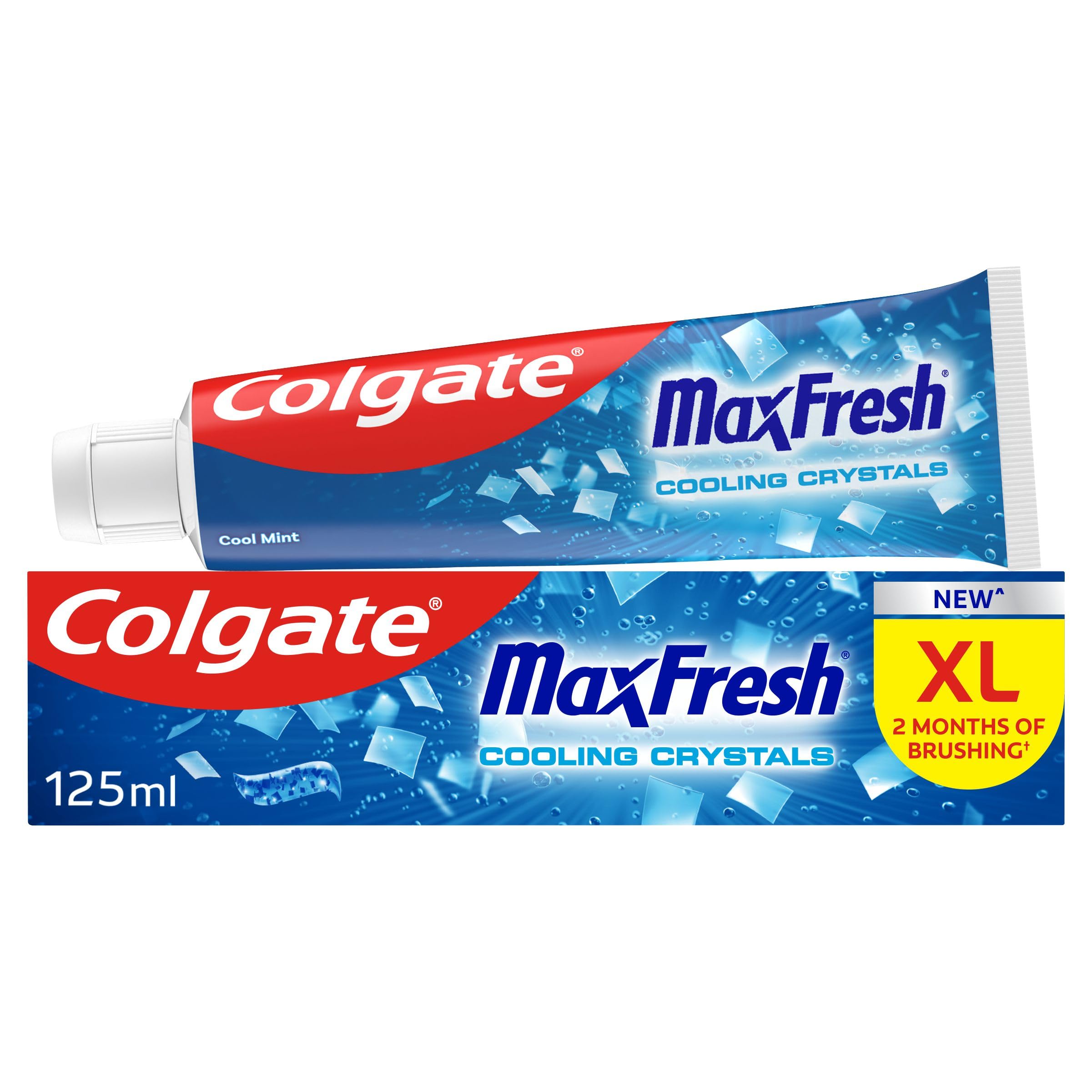 Colgate Max Fresh Toothpaste with Cooling Crystals 125ml - Fresh Breath Toothpaste - Fresh FX Technology for 10X Longer Lasting Cooling* - Helps to Fight Cavities - Keeps Teeth White