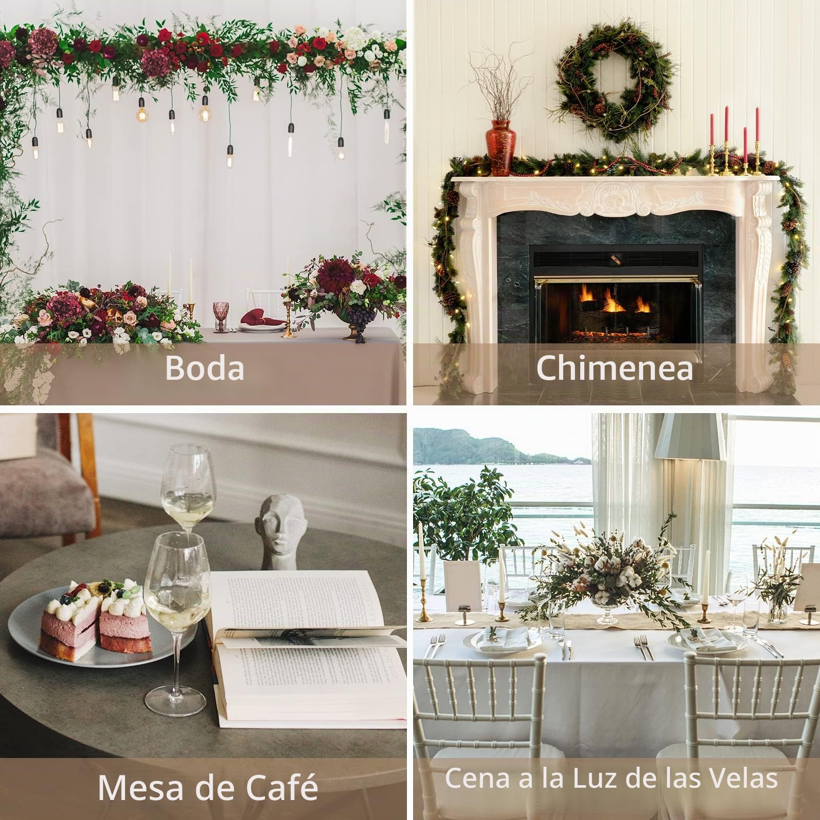 Sziqiqi Portavelas de Metal Oro para Boda - 48/42/36cm Portavelas Altos Candelabros Decorativos con Vidrio Removible para Centro de Mesa Navideño, 3 Piezas