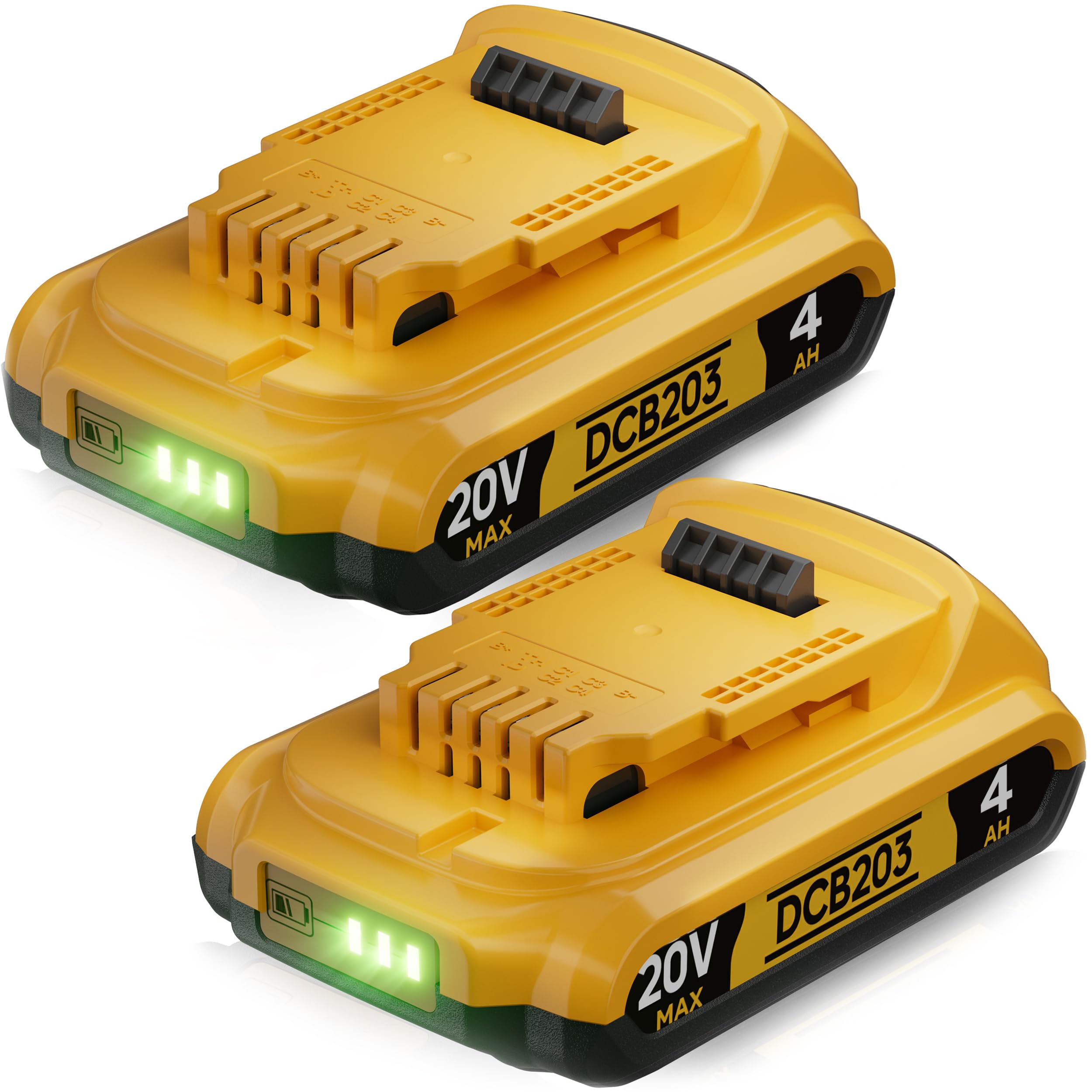 4Ah Replacement Compatible for Dewalt 20V MAX Battery with High Capacity | 【3-Year Warranty】Supports 4A Fast Charging Grade A+ Cells