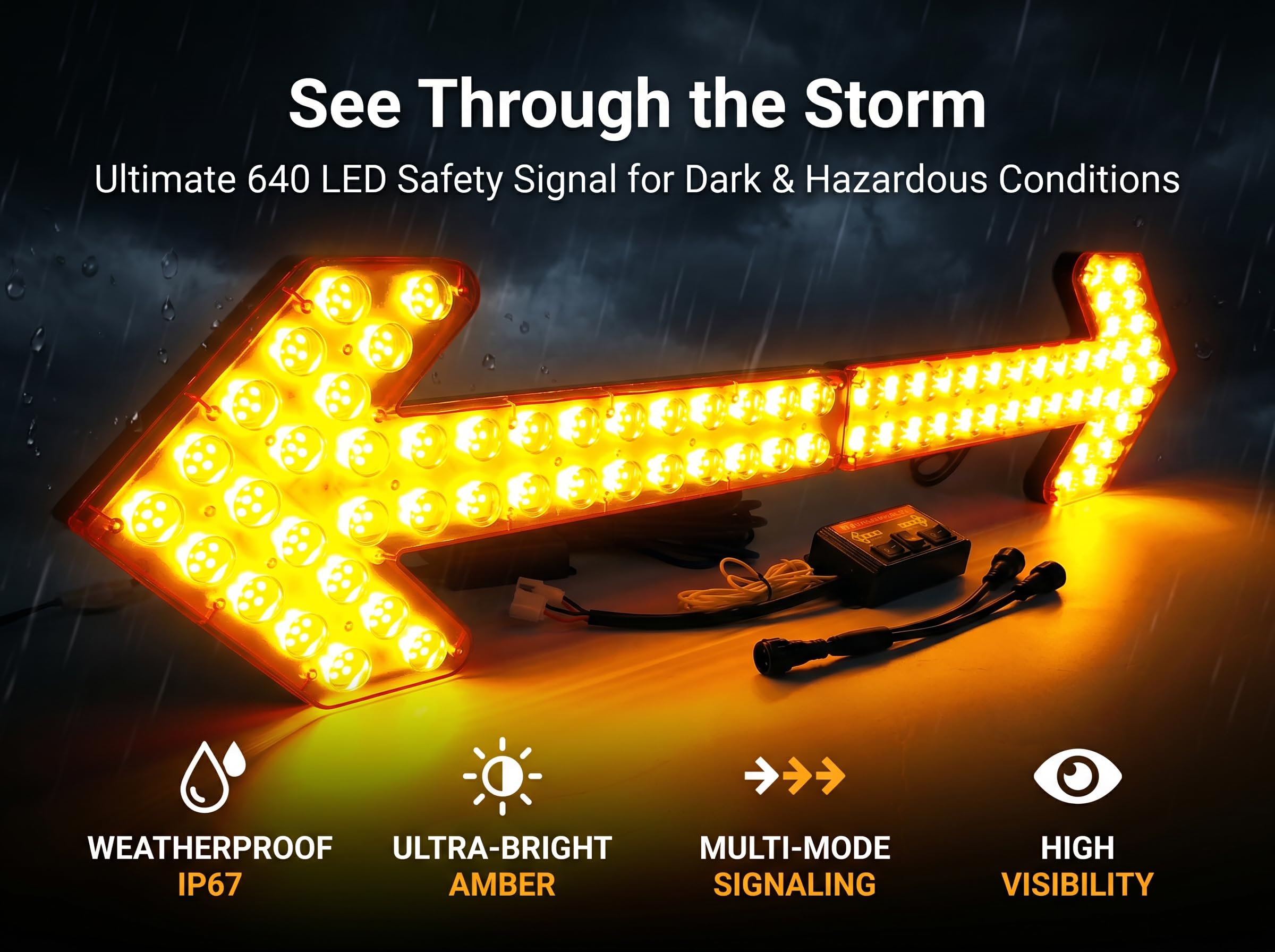 Amazon.co.jp: CFLMYYXGS 12V-24V ユニバーサル 防水 車両 LED 矢印