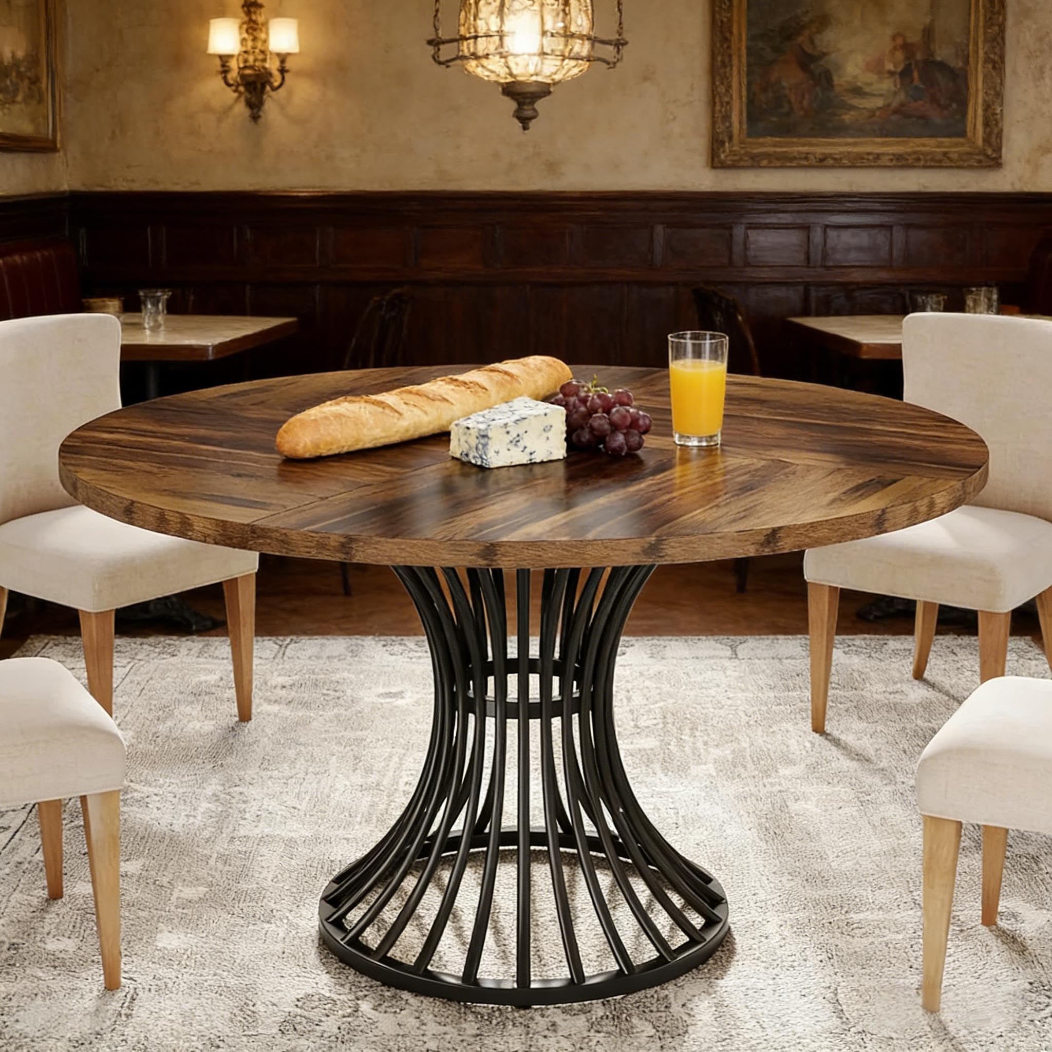 Table à manger ronde 6 personnes pour vos repas chaleureux en famille