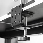 VIVO Black Steel Reinforcement Bracket Mount Plate for Thin, Glass, and Other Fragile Table Tops, Clamp Compatible with Most Monitor Stand C-Clamp Installations STAND-AC01R