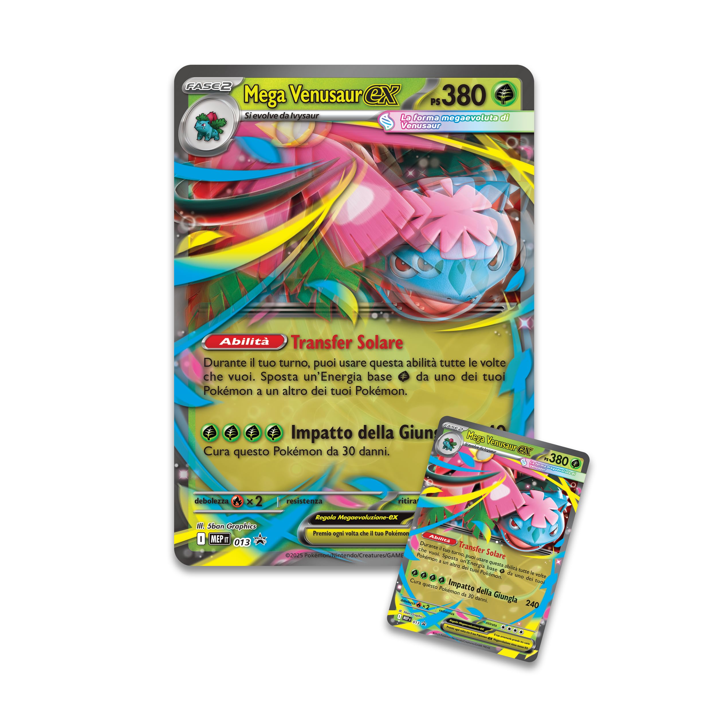 Pokémon: collezione premium Mega Venusaur-ex del GCC (carta promozionale olografica, una carta promozionale lenticolare gigante e otto buste di espansione)