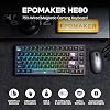 EPOMAKER HE80 Teclado gamer de efecto Hall, sondeo 8K y escaneo 32K | Cremoso con empaque, DKS, SOCD, intercambiable en caliente, retroiluminación RGB, alámbrico para PC y Mac (negro) 3