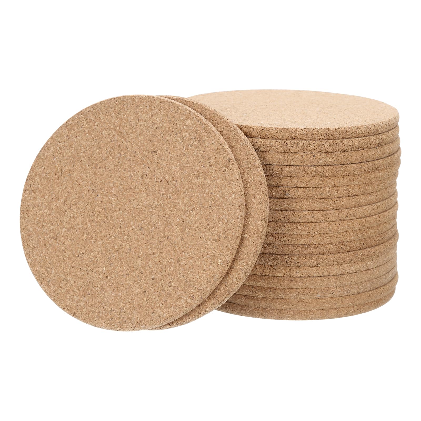 QUARKZMAN 100pcs Liège sous-Verres pour Boissons 4 Pouce Rond Marron