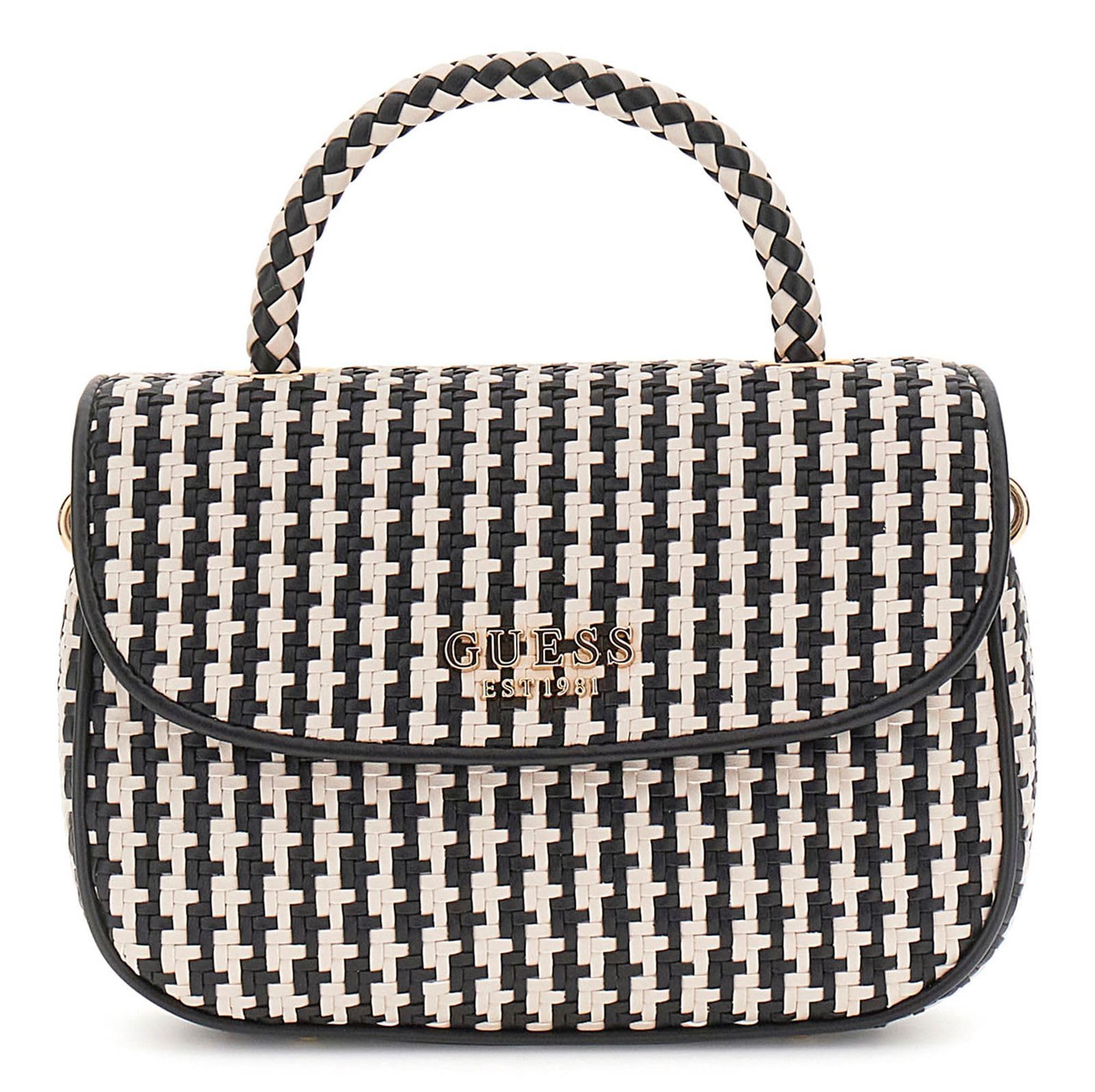 Sac Mirema Top Handle Flap Bag Black Multi GUESS idéal pour vos sorties