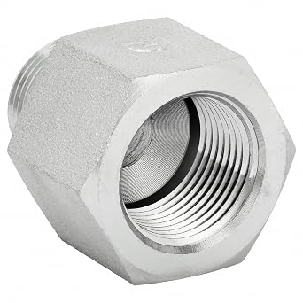 Adaptall 9235-30-12 Series 9235 Carbon Steel Straight Adapter, M30X2.0 Male Metric x 3/4"-14 Female NPT, Metric x NPT, Carbon Steel