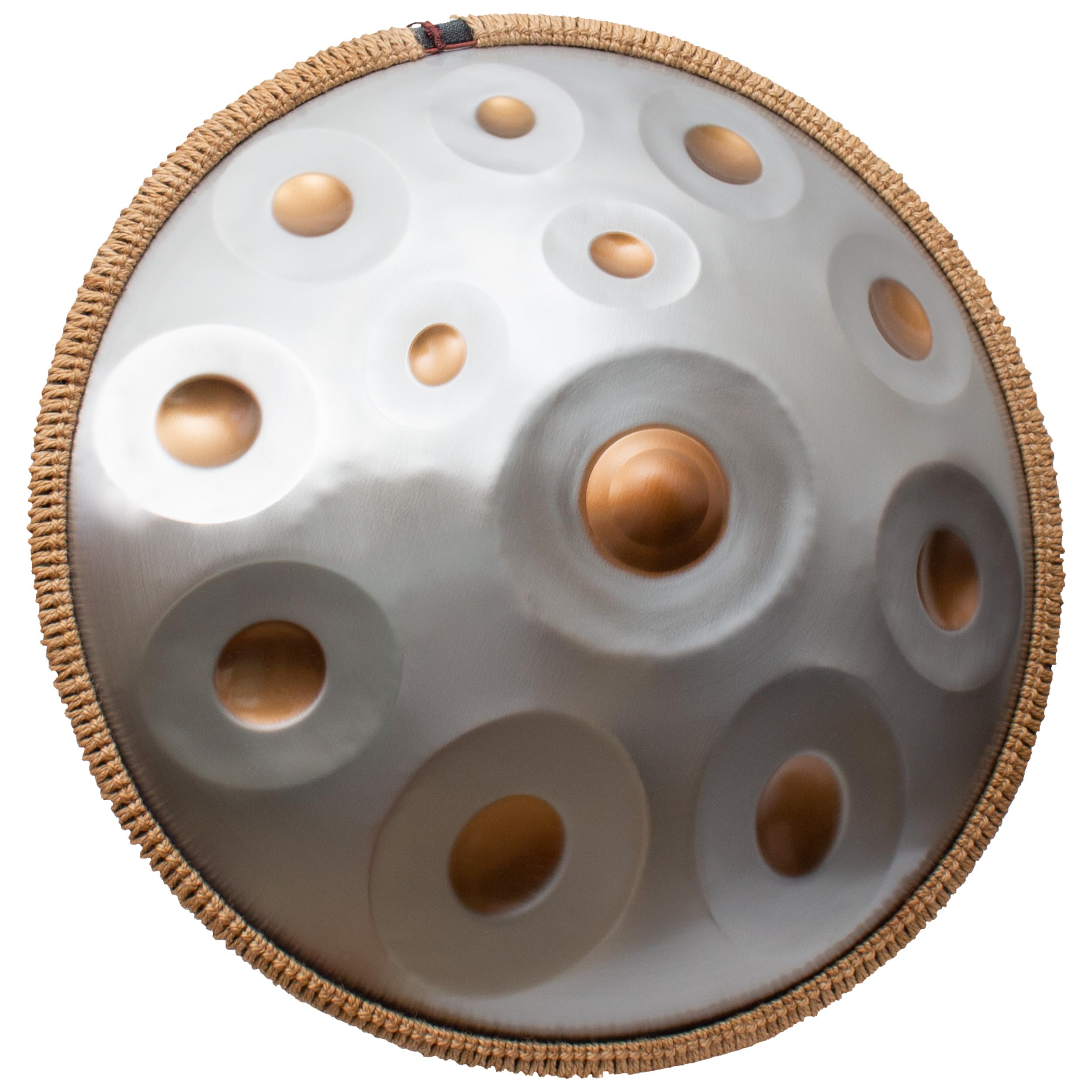 Handpan, Steel Drum, Hand Pan, Tamburo in Acciaio, Argento Opaco | 440HZ 14 Note D Minore 22 Pollici 56cm Handpan Drum per Meditazione e Yoga, Tamburo a Mano con Borsa e Supporto